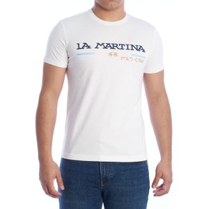 La Martina - Kurzarm T-Shirt - Blauw - 100% Katoen