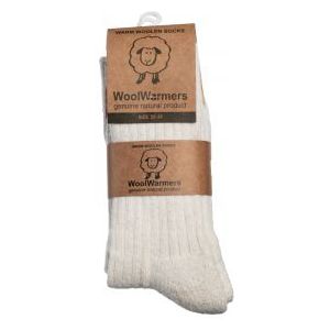 WoolWarmers Wollen sokken creme 2 pack
