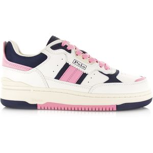 Polo Ralph Lauren Masters sport | white navy pink lage sneakers dames