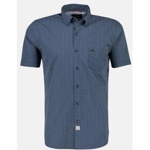 Lerros - Overhemd - Korte Mouwen - Bladprint - 100% Katoen