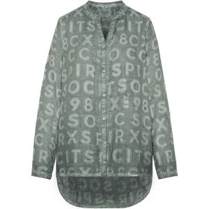 Soccx - Blouse - Dames - Losse Pasvorm - Tuniekhals - Lange Mouwen