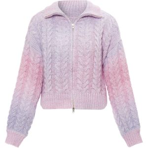 MYMO - Gebreid Vest - Lichtlila - Overcut Schouder - Lange Mouw