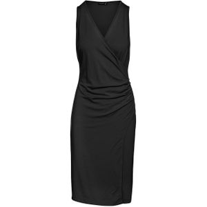Wikkeljurk - Zwart - Jersey - Mouwloos