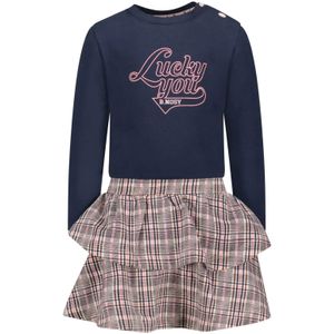 B.Nosy Baby meisjes jurk met 2-layer rok check fabric