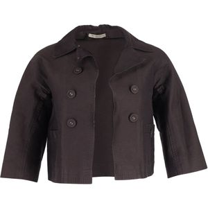Bottega Veneta Cropped Bolero Jasje in Bruine Katoen