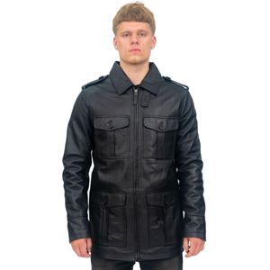 Leren Parka - Mesa Verde - Heren - Ultrazacht Nappaleer - Retro Safaristijl