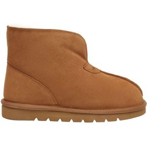 EVER AU - OWL - Pantoffels - Bruin - Suède - Schapenvacht