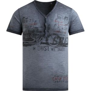 Camp David - Henley T-shirt - Korte Mouwen