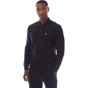 C.P. Company - Stretch Piquet - Herenpolo - Navy - Lange Mouwen