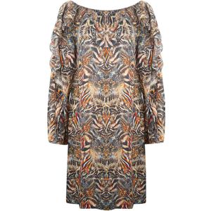 Inoa - Golden Eagle - Kokerjurk - Bruin - Lange Mouwen - 100% Zijde