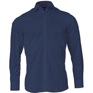 Marvelis - Heren Poplin Slim Overhemd - Lange Mouwen - 100% Katoen - Niet-Iron