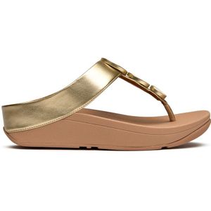 Fitflop - Halo - Sandalen - Goud - Micro Wobbleboard Zool - Hielhoogte 4 cm