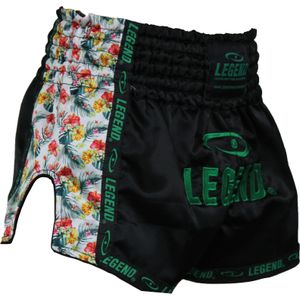 Legend Sports Kickboks broekje meisjes/dames flower power satijn