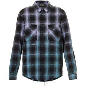 Amiri - Overhemd - Paars - Lange Mouwen - 100% Katoen