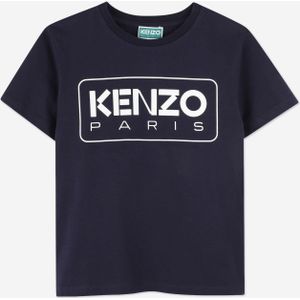 Jongens Logo T-shirt in Marineblauw