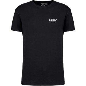Heren Tee SS met Ballin Est 2013 Backprint Cross Shirt Print - Zwart