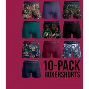Muchachomalo Men 10-pack boxer short print/ print/purple/blu heren boxers