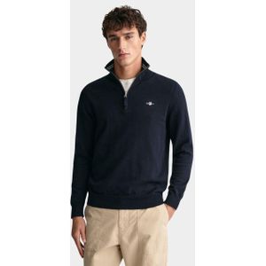 Gant - Classic Half Rits Trui - Katoen - Blauw