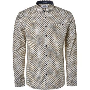 No Excess Shirt stretch allover printed olive