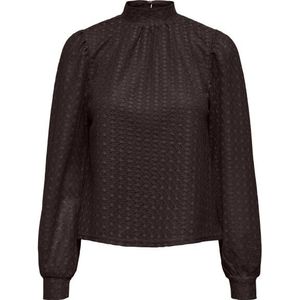 Only - Colbie Top - Donkerbruin - Longsleeve