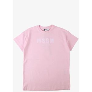 Msgm - Junior Light Interlock - T-shirt Jurk - Soft Pink