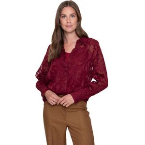 Geisha - Blouse Fancy 53832 - Wijnrood - Dames