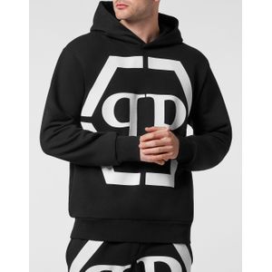 Philipp Plein - Hooded Sweatshirt Hexagon - Zwart - Katoen