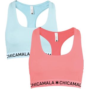 Muchachomalo Dames 2-pack racerback effen