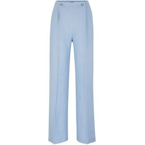 BOSS - Tapito - Damespantalon - Blauw - Hoge Taille - Regular-Fit