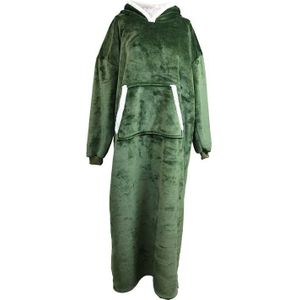 Unique Living hoodie oversized winter green -75x150cm