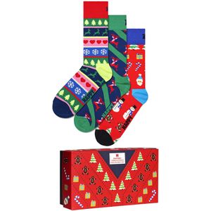 Happy Socks Dames heren sokken sweater giftbox kerstsokken 3-pack