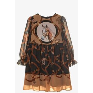 Patachou - Jurk - Paardenprint - Voile
