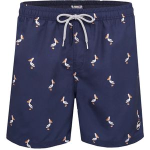 Happy Shorts Zwemshort heren met pelikaan print