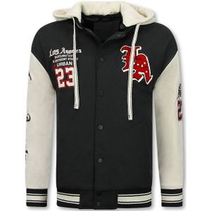 Enos Baseball jas met capuchon oversized bomberjack