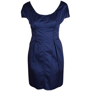 Prada - Jurkje - Blauw - Katoen - Gouden Ritssluiting