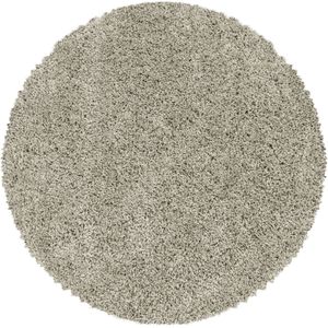 Muratap Monaco soft rond shaggy hoogpolig vloerkleed beige- 160 cm rond