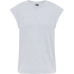 Dreimaster Mouwloos sweatshirt Dames licht grijs melange