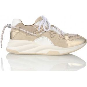 Dwrs - B10070-01 Maryland - Sneakers - Beige/Wit - Leder