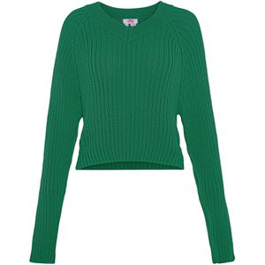 MYMO - Trui - Groen - Effen - Lange Mouw - V-hals
