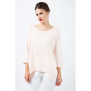 Conquista - Gebreide Top - Katoen - Ongelijke Zoomlijn