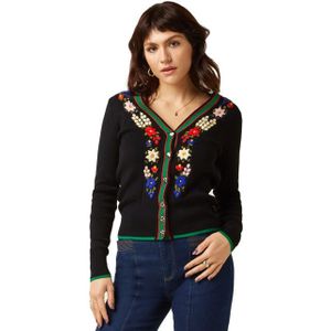 King Louie - V-rib Cardi Perry - Zwart - Gebreid Vest