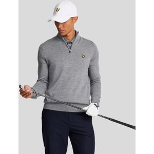 Lyle & Scott - Golf 1/4 Zip - Wolmix Trui - Grijs