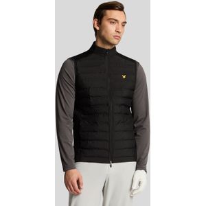Lyle & Scott - Golf Hybrid - Gewatteerd Gilet - Zwart - Polyester
