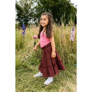 Looxs Revolution Maxi rok slub katoen plum voor meisjes in de kleur