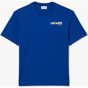 Lacoste - TH7363 - T-shirt - Blauw - Heavy Cotton Print Back
