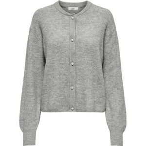 JDY - Gebreide Trui - O-hals - Lange Mouwen - Knoopsluiting - Parel Versiering