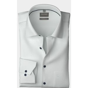 OLYMP - Luxor - Overhemd - Wit - Strijkvrij - Comfort Fit - Boordmaat 46