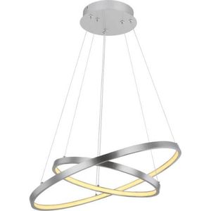 Globo Cirkelvormige hanglamp | led | Ø 51cm | nikkel | cirkel | hanglamp met ringen