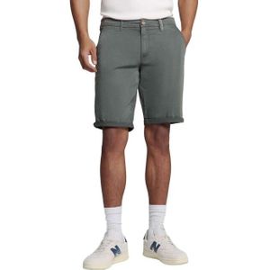 No Excess Short chino garment dyed twill stre dark steel