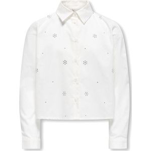 Only Kogclara life short emb shirt wvn off-white